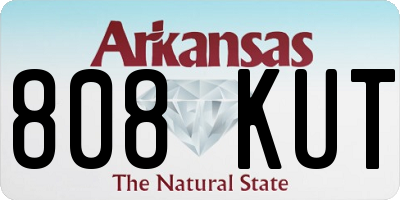 AR license plate 808KUT
