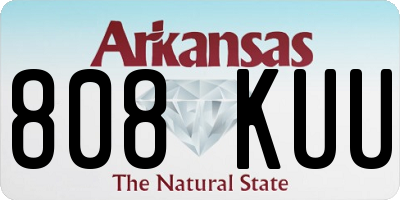 AR license plate 808KUU