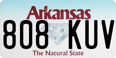 AR license plate 808KUV