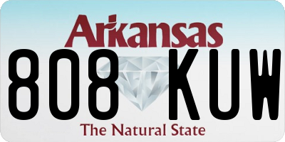AR license plate 808KUW