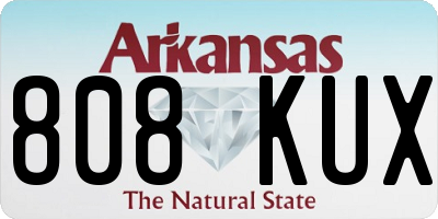 AR license plate 808KUX