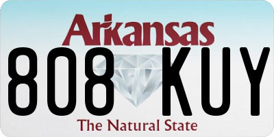 AR license plate 808KUY