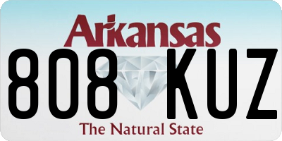 AR license plate 808KUZ