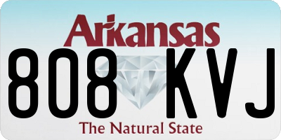 AR license plate 808KVJ