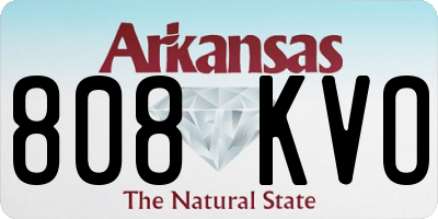 AR license plate 808KVO