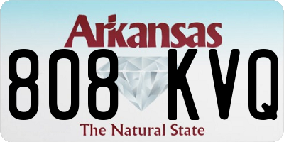 AR license plate 808KVQ