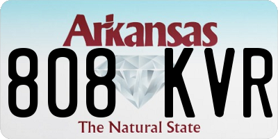 AR license plate 808KVR