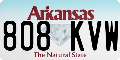 AR license plate 808KVW