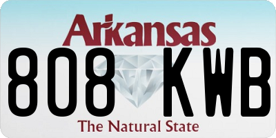 AR license plate 808KWB