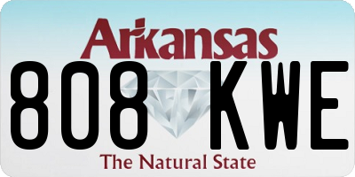 AR license plate 808KWE
