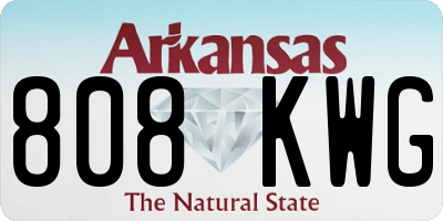 AR license plate 808KWG