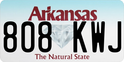 AR license plate 808KWJ