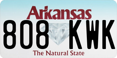 AR license plate 808KWK