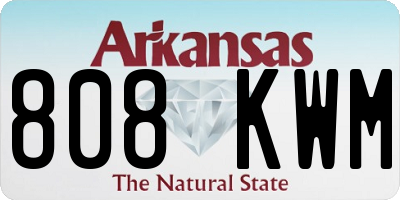 AR license plate 808KWM