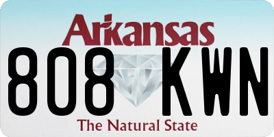 AR license plate 808KWN