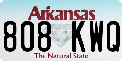 AR license plate 808KWQ