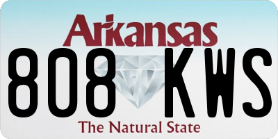 AR license plate 808KWS