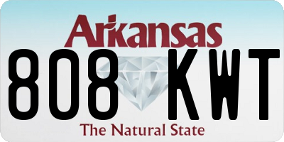 AR license plate 808KWT