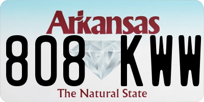 AR license plate 808KWW