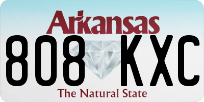 AR license plate 808KXC