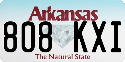 AR license plate 808KXI
