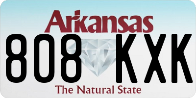 AR license plate 808KXK