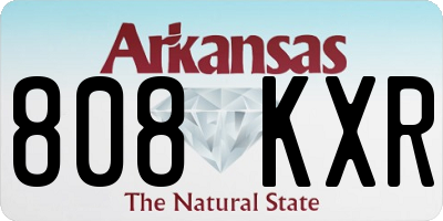 AR license plate 808KXR
