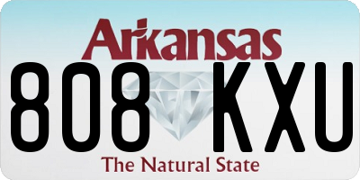AR license plate 808KXU