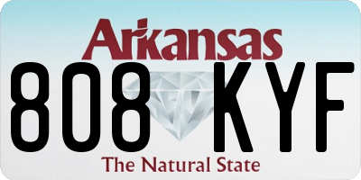 AR license plate 808KYF