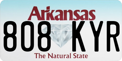 AR license plate 808KYR