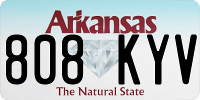 AR license plate 808KYV