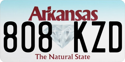 AR license plate 808KZD