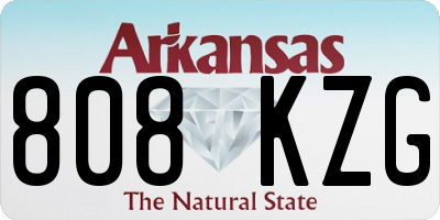 AR license plate 808KZG