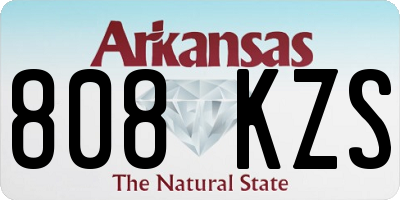 AR license plate 808KZS