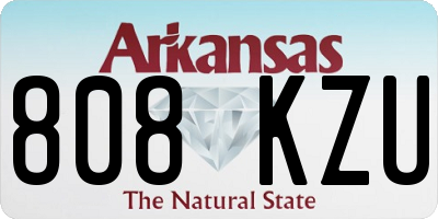 AR license plate 808KZU
