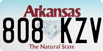 AR license plate 808KZV