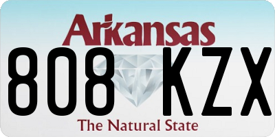 AR license plate 808KZX