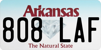 AR license plate 808LAF