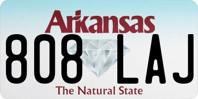AR license plate 808LAJ
