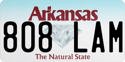 AR license plate 808LAM