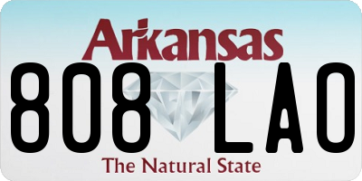 AR license plate 808LAO