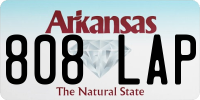 AR license plate 808LAP