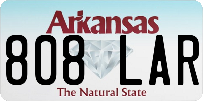 AR license plate 808LAR