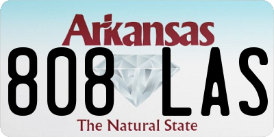 AR license plate 808LAS