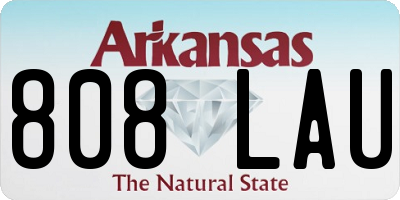 AR license plate 808LAU