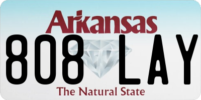 AR license plate 808LAY