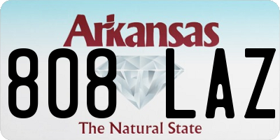 AR license plate 808LAZ