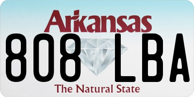 AR license plate 808LBA