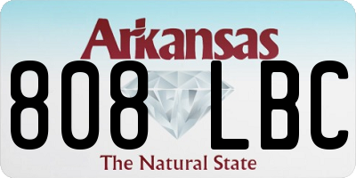 AR license plate 808LBC