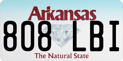 AR license plate 808LBI
